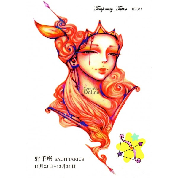 Tatuaje temporare pentru corp HB611 zodia Sagetator